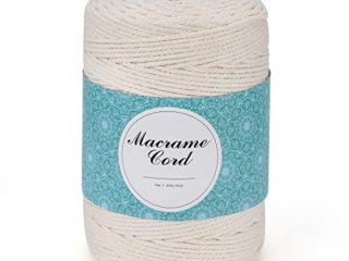 TRAORM - Hilo macramé Beige 3 mm x 300 m, Hilo de algodón para macramé para Colgar en la Pared, macramé, macramé, macramé, macramé, Cuerda de algodón, Manualidades para Colgar Plantas