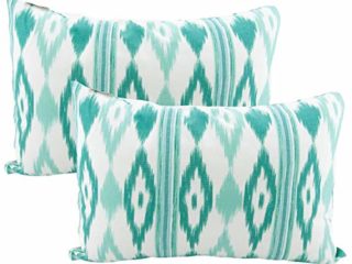 TRESMESTRES Fundas de Cojines Decorativos para Sofa - Cojines Cama Ikat para Decoración Habitación - Funda Cojin 40x60 cm, 2 Pack, Turquesas