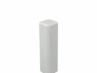 Trevendo® - Torre de esquina para esquina, 4 unidades, esquina interior, listones para esquina, conectores de madera auténtica lacada en blanco