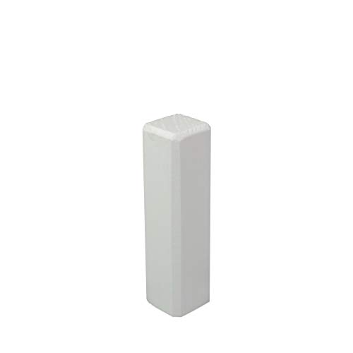 Trevendo® - Torre de esquina para esquina, 4 unidades, esquina interior, listones para esquina, conectores de madera auténtica lacada en blanco