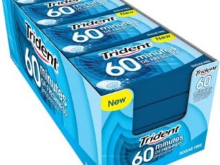 Trident - Chicle Sin Azúcar Menta 60 Minutes 20 gr. - [Pack 16]