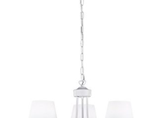Trio Lighting Cortez Lámpara Colgante E14, 28 W, Blanco, 47 x 47 x 150 cm