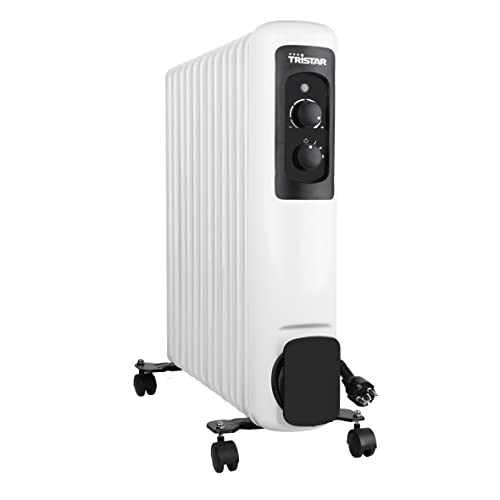 Tristar KA-5073 Radiador eléctrico de aceite, 13 elementos, 2500 vatios, Blanco