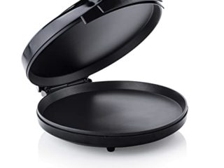 Tristar PZ-2881 Máquina para Hacer Pizzas, 30 cm, termostato Regulable, 1450 W, Acero Inoxidable, Negro