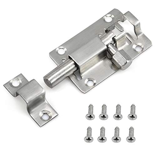 TRIXES Cerrojo para Baño, Aseo, Cabaña, Dormitorio de 50mm. Pestillo Fácil de Instalar
