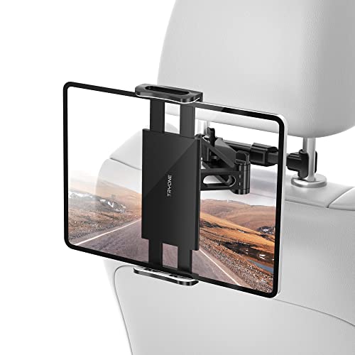 Tryone Soporte Tablet Coche, Soporte Coche Reposacabezas - Soporte Extensible para Tablet Móvil iPad/Samsung Galaxy Tabs/Amazon Kindle Fire HD/Nintendo Switch/Otros Dispositivos de 4.4-11 Pulgada