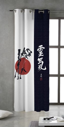 Tsuki Nagasaki Cortina confeccionada con Ojales metálicos 150 x 260 Zen, Chillout, Japonesa (50374)