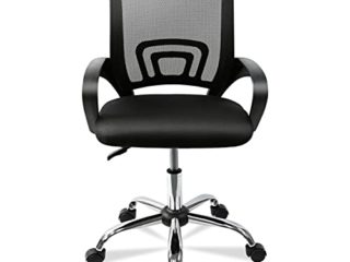 TT AM-OC533 Silla de Oficina con Soporte Lumbar, Acero, Negro, Universal