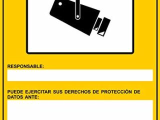 tualarmasincuotas.es Cartel Videovigilancia Rgpd | Placa METÁLICA Zona Videovigilada Interior/Exterior Premium y Ultra-Resistente, Ultimo Modelo Homologado, 30x21 cm (a4)