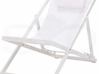 Tumbona Plegable de Aluminio 1ª Calidad y Textilene Batyline Blanco
