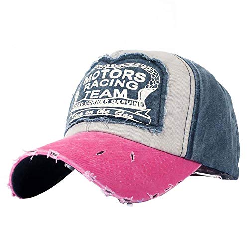 Tuopuda Nueva Unisex Gorra de béisbol algodón Mezclado Motocicleta Gorra molienda Borde Haga Viejo Sombrero (F)