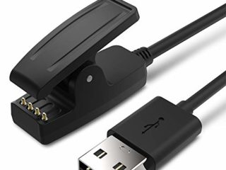 TUSITA Cargador Compatible con Garmin Lily, Forerunner 35 35J 230 235 630 645 Music 735XT, Approach G10 S20, Vivomove HR, ForeAthlete 35J - USB Cable De Carga 100cm - GPS Relojes Accesorios …