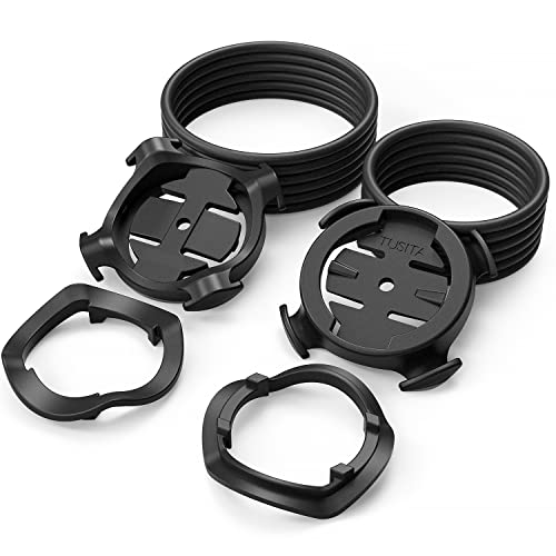 TUSITA Soporte GPS Compatible con Garmin Bicicleta GPS Computer, XOSS G/G+, iGPSPORT GPS - Quick Release Quarter Turn Edge GPS Computer Bracket Holder para Manillar de Ciclismo 25,4mm 31,8mm