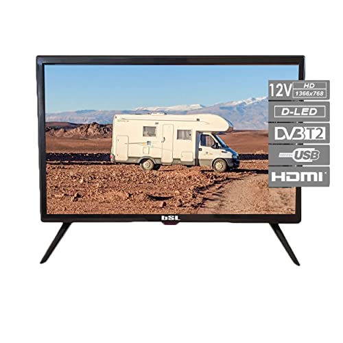 TV 22” Pulgadas BSL-22112V | LED | con USB Reproductor Multimedia | TDT2 (DVBT2)| Conector HDMI | 1366 x 768 | Clase de eficiencia energética A | Alimentación 12v y 220v