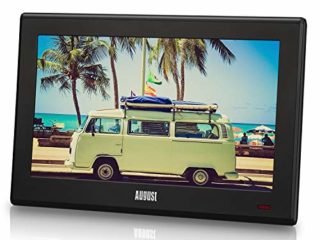 TV Portátil TDT HD 10” - August DA100D DVB-T & DVB-T2 Televisión Portáti Pantalla LCD Grabador PVR y Reproductor Multimedia Retransmisión Digital & Analógica, No pagues Internet por Ver TV