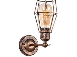 TWSXTE Apliques de pared rusticos, apliques pared vintage E27, rustico pantalla de enchufe ajustable, aplique techo interior vintage (sin bombilla)