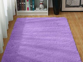 Txyk Alfombras Ultra Suaves para Interiores, Interiores y Suaves Alfombras de Sala de Estar aptas para niños Dormitorio Decoración para el hogar Alfombras de Dormitorio 60 * 120 cm (Morado)