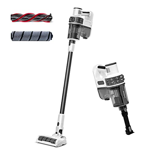 Ufesa AE5025 Mojave Aspirador Escoba Sin Cable, Sin Bolsa, 25 KPA, Autonomía 40min, Batería de Litio 25.9V, 2 Velocidades, 2 Cepillos Intercambiables, Motor Brushless Digital, Cuerpo Desmontable