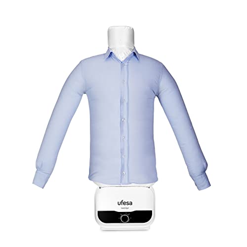 Ufesa SV1200 Maniquí de Planchado y Secado Automático, 1200W, Elimina Arrugas, Desodoriza y Neutraliza los Olores, Temporizador 3h, Color Blanco, Tallas S - XXL