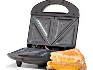 Ufesa SW7860 Sandwichera 750W, Placas Antiadherentes, Sellado Perfecto, 2 Sandwiches, Sin BPA, INOX/Plástico