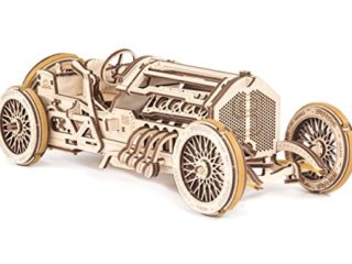 UGEARS Coche Grand Prix U-9 - Kit de Montaje Coche de Carreras - 3D Rompecabezas de Madera DIY