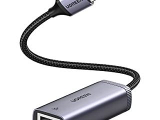 UGREEN Adaptador USB a Ethernet, Adaptador de Red USB 3.0 a RJ45 Gigabit LAN Tarjeta de Red 1000 Mbps con Cables de Nylon Compatible con MacBook Pro Air, Switch, Xiaomi Mi Box S/ 3/2, Raspberry Pi4