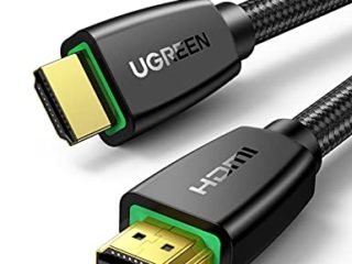 UGREEN Cable HDMI 4K Ultra HD, Alta Velocidad Cable HDMI 2.0 4K@60Hz 18Gbps, Ethernet, 3D, HDR, 2160P, 1080P, ARC, Dolby Vision, Compatible con PS5 PS4 Xbox Blu-Ray TV, Algodón Trenzado, 2 Metros