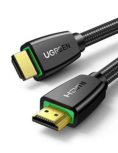 UGREEN Cable HDMI 4K Ultra HD, Alta Velocidad Cable HDMI 2.0 4K@60Hz 18Gbps, Ethernet, 3D, HDR, 2160P, 1080P, ARC, Dolby Vision, Compatible con PS5 PS4 Xbox Blu-Ray TV, Algodón Trenzado, 2 Metros
