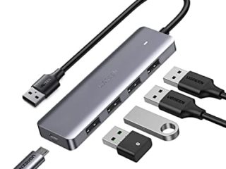 UGREEN Hub USB 3.0, Ladrón USB 3.0 4 Puertos SuperSpeed 5Gbps Compatible con PC, PS5, Raspberry pi 4, MacBook Pro Air, Xbox X/S, PS4, DELL XPS 15, Memoria USB, Teclado, Mac OS, Windows y Linux