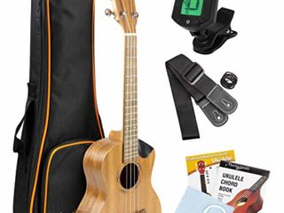 Ukelele de Tenor Premium de Martin Smith con Afinador, Bolsa acolchada y Cuerdas Aquila de repuesto
