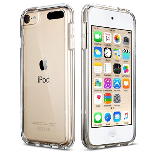 ULAK Funda iPod Touch 7, iPod Touch 5/6 Carcasa Híbrido Clear Slim Cubierta de la Caja Suave Resistente a Rayones Absorción de Choque Caso para iPod Touch 5/6/7 Generación - Transparente