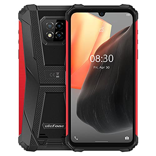 Ulefone Armor 8 Pro Móvil Resistente Android 11, 6.1’’ HD + IP68 Impermeable Antigolpes Teléfono Libre, Helio P60 6GB + 128GB, Cámara Trasera Triple de 16MP, Desbloqueo Facial&Huella Digital Rojo