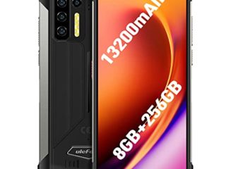 Ulefone Power Armor 13 Móvil Resistente, Batería 13200 mAh, Medición Distancia por Infrarrojos, 6,81'' 48MP Cámara, Android 11 IP68 Smartphone Antigolpes, Helio G95 8GB 256GB, Carga Inalámbrica NFC