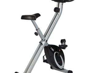 Ultrasport F-Bike entrenador de bicicleta, bicicleta estática plegable, opcionales Sensores de pulso de la mano, niveles de resistencia ajustable, ideal para los atletas y las personas mayores