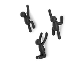 Umbra Buddy Ganchos de pared, juego de 3, Negro