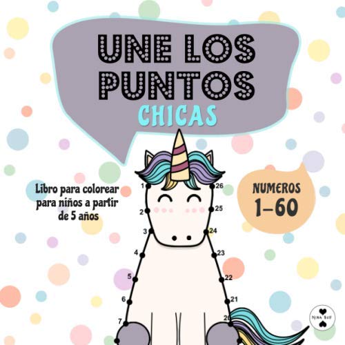 Une los puntos - Chicas: Libro para colorear para niños a partir de 5 años (Unir puntos para niños)