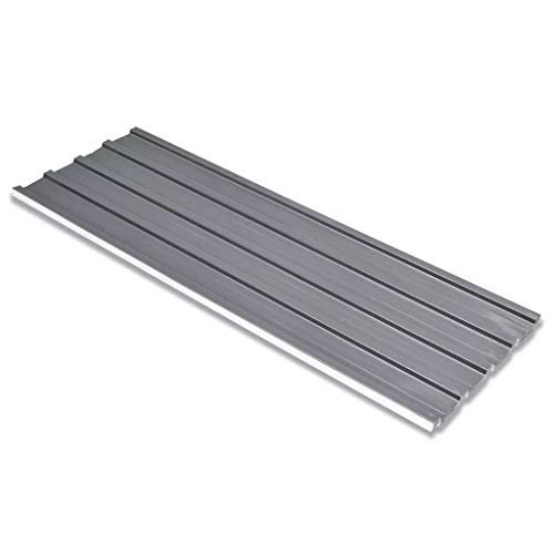 UnfadeMemory 12uds Panel de Tejados Exterior para Garajes,Cobertizos,Establos,Edificios Comerciales,Casas Móviles,Acero Galvanizado (Gris)