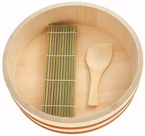 Uniontrade - Hangiri, juego de madera para arroz sushi - 27 cm