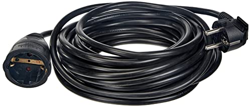 uniTEC 44567 - Cable alargador schuko (H05VV-F 3G, 1, 5 mm², 10 m), color negro