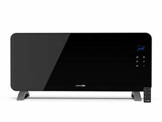 UNIVERSALBLUE | Panel Calefactor de Cristal Templado | Bajo Consumo | Mando a Distancia | 2000W | Color Negro | 2 Potencias | Control táctil | Pantalla led | Termostato Ajustable