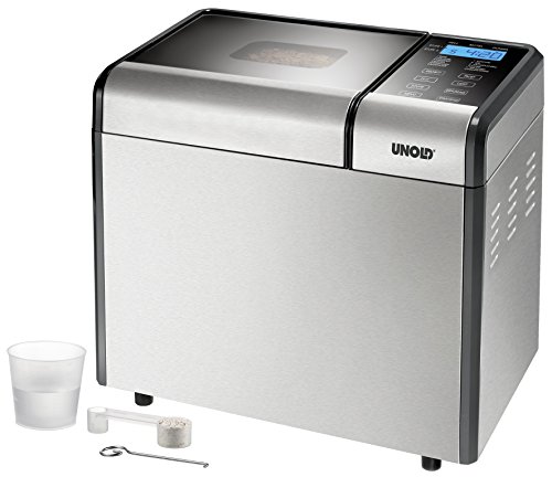 Unold Panificadora, 615 W, 1.2 kg, Acero Inoxidable, Gris y Negro