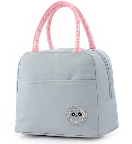 unycos - Bolsa Térmica Porta Alimentos - Bolsa Térmica para Comida - Bolsa de Almuerzo Térmica Impermeable - Polifuncional | Ligera - Portátil - Isotérmica (#02 Gris)