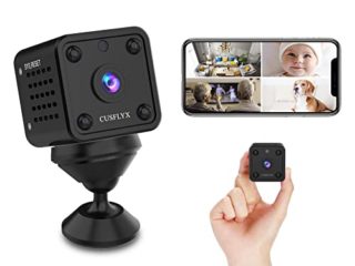 [ Upgrade 800 mAh ]1080P Cloud WIFI Cámaras Espía- CUSFLYX Mini Recargable Vigilancia Niñera Mascotas Deportes Garaje IR Visión Nocturna Detección de Movimiento Gran angular de 150 ° por Android y IOS