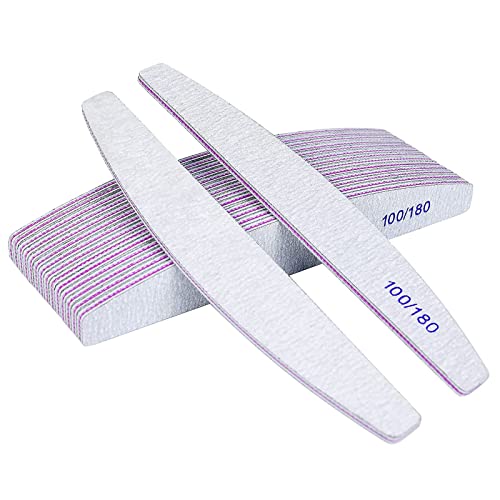 URAQT Limas de Uñas Profesionales de 16pcs, Lima Uñas Gel 100/180, Limas para Uñas de Doble Cara Set Gel Acrílico Limas uñas con Lavable, para Uso Doméstico y Salón
