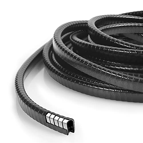 URAQT Protector de Puerta de Coche 5.5M U Forma Protector de Borde de Automóvil Tira Coche Sellado de Goma Coche Tira Sello Puerta Parachoques de para Evitar Arañazos Marco de Puerta -Negro