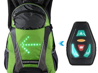 Urban Scout Mochila con INDICADOR LED Y Mando A Distancia para Scooter, Negro y Verde, estándar