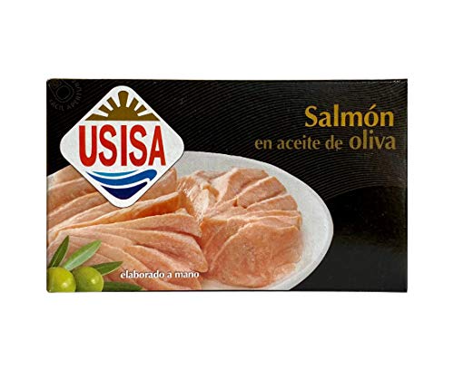 USISA - Conserva de pescado | Salmón en Aceite de Oliva - 6 latas x 85gr