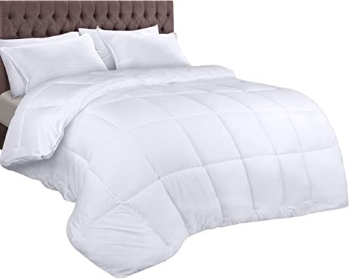 Utopia Bedding Edredón de Fibra 220x240 cm, Fibra Hueca siliconada, 1950 gramo (Blanco, Cama 135/150-220 x 240 cm)