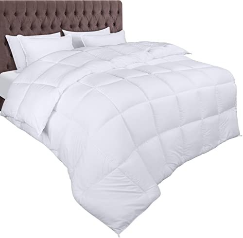 Utopia Bedding Edredón de Fibra 220x240 cm, Fibra Hueca siliconada, 1950 gramo (Blanco, Cama 135/150-220 x 240 cm)