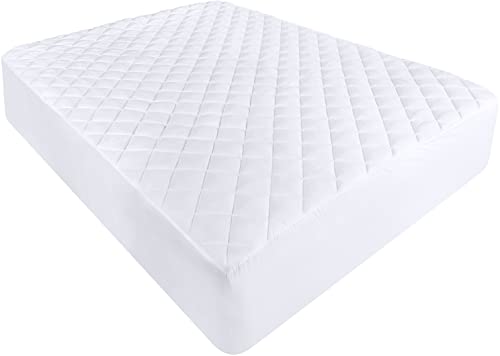 Utopia Bedding - Protector de colchón Acolchado (180x200 cm)- Microfibra - Transpirable - Funda para colchon estira hasta 38 cm de Profundidad - 180 x 200 cm, Cama 180